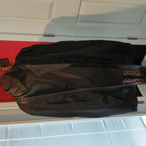 FF TRIBECA STUDIO 2XL LEATHER THREE-QUARTER LENGTH BLACK JACKET COAT - Picture 11 of 11